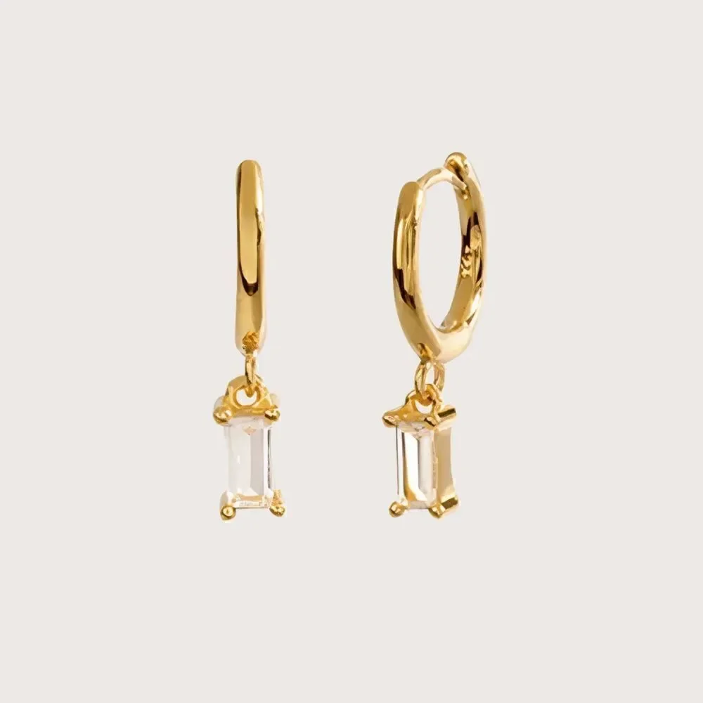 Crystal hoop earrings  #77